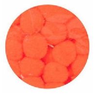 pompony 80szt. pomarańczowe | pom-081