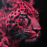 Plakat 70x70cm Szkarłatny Jaguar