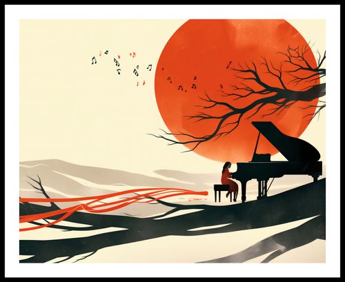 Plakat 76x60,5cm Pianistka na Arena.pl