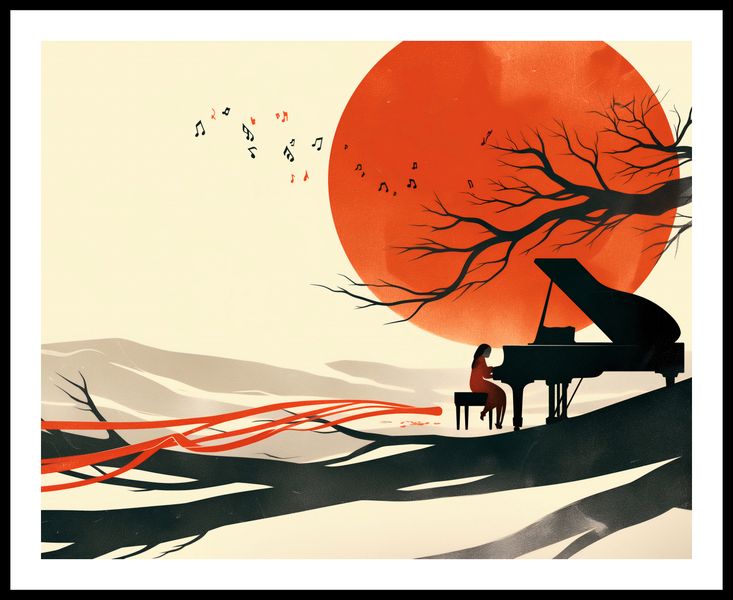 Plakat 76x60,5cm Pianistka zdjęcie 3