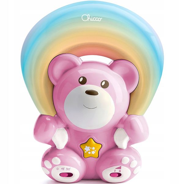 Miś z projektorem rainbow różowy zdjęcie 1