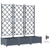 Donice ogrodowe Jasnoszary 120 x 40 x 126 cm Stal