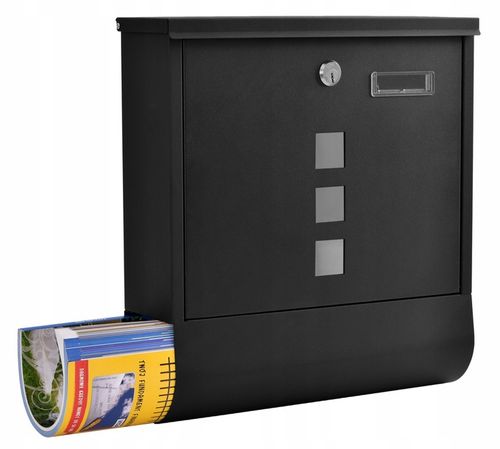 SKRZYNKA NA LISTY GAZETY POCZTĘ OGORDZENIE DO DOMU POCZTOWA CZARNA na Arena.pl