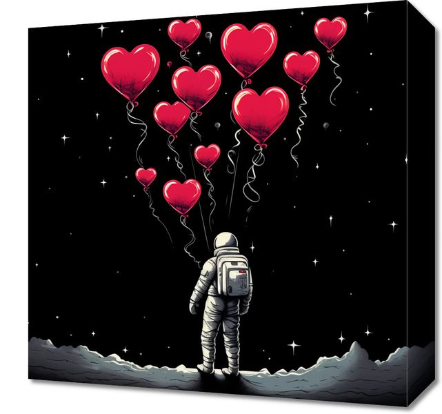 Obraz 40x40cm Astronauta Własnych Celi zdjęcie 1