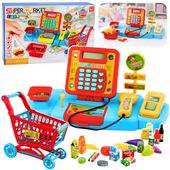 DLA DZIECI SUPERMARKETOWA KASA INTERAKTYWNA Z WÓZKIEM