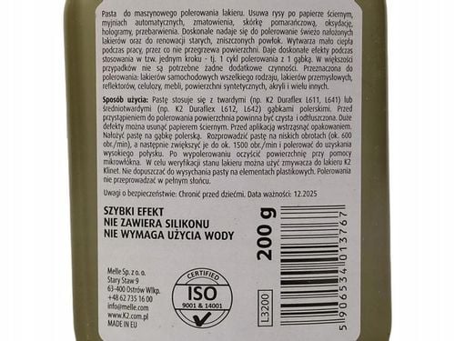 K2 MASNER POLERKA + 3X GĄBKI M14 +LUSTER Q1 Q3 Q5 na Arena.pl