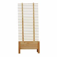 Donica Drewniana z kratką + wkłady PCV gratis W3D3N4+K Surowa