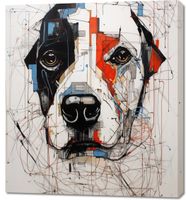 Obraz 90x100cm Przyrysowany Psiak