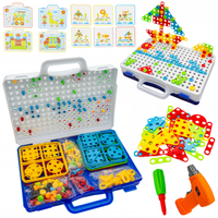 Kreatywna Mozaika, Układanka, Klocki, Wkrętarka Śrubki W Walizce 237 El