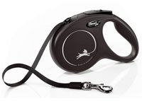 Smycz automatyczna dla psa z blokadą Flexi New Classic taśma M 5m czarna