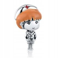 Zawieszka SREBRO 925 Charms Koralik Pielęgniarka Siostra