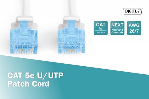 DIGITUS Patch cord U/UTP kat.5e PVC 5m Biały na Arena.pl
