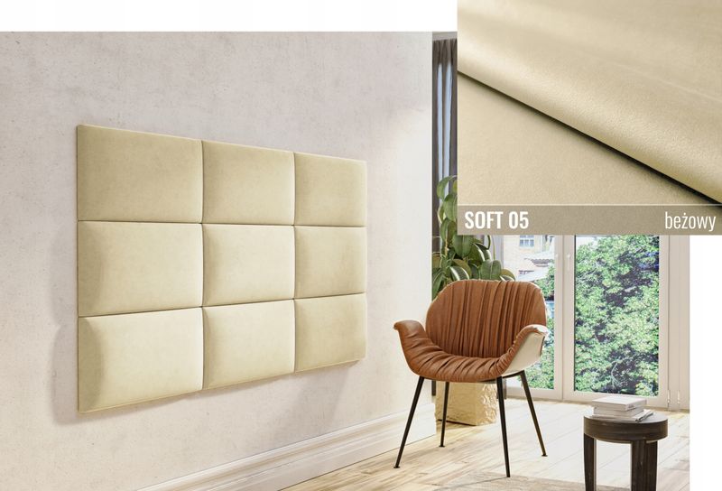 60 X 30 PANELE ŚCIENNE TAPICEROWANE WEZGŁOWIE SOFT zdjęcie 10