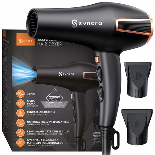 SUSZARKA DO WŁOSÓW Z JONIZACJĄ MOCNA 2200W + ZIMNY NAWIEW na Arena.pl