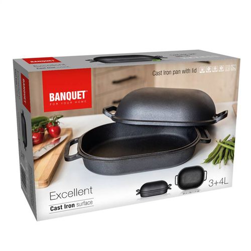 brytfanna żeliwna 39cm 3 + 4l banquet na Arena.pl