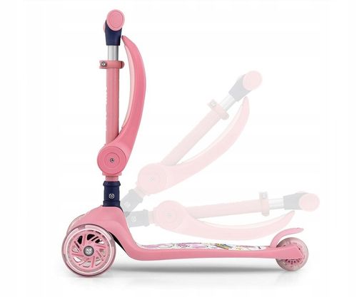 Hulajnoga trójkołowa dla dzieci koła LED Scooter Milly Mally Fuzzy Pink na Arena.pl