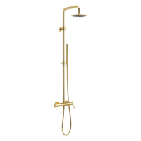 PI zestaw prysznicowy ścienny z deszczownicą 25 cm, złoty połysk