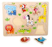 PUZZLE drewniane układanka ZWIERZĘTA W ZOO