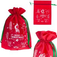 WOREK NA PREZENTY ŚWIĄTECZNY TORBA  PREZENTOWA EKO OPAKOWANIE CZERWONY