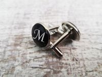 Spinki do Mankietów z Inicjałami Literami Inicjały do Ślubu Ślub Ślubne