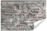 Fototapeta Do Sypialni Szary KAMIEŃ Łupek Abstrakcja Efekt 3D 360cm x 240cm
