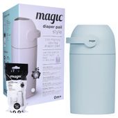 MAGIC Kosz na zużyte pieluchy niebieski + worki