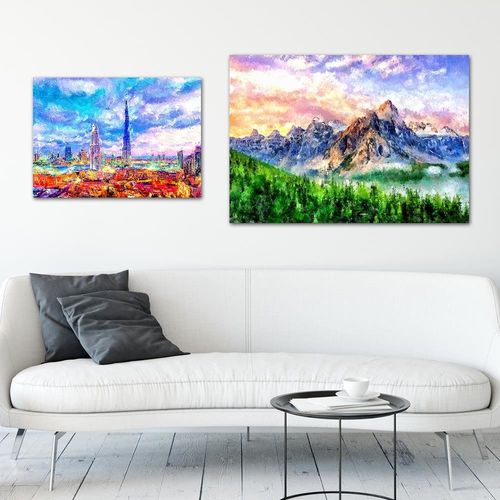 Obraz na płótnie - Canvas, Kolorowy Dubaj 60x40 na Arena.pl