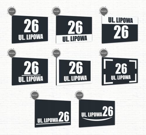 Tabliczka Tablica ADRESOWA antracyt DIBOND 20x15 numer domu ul. dużo wzorów na Arena.pl