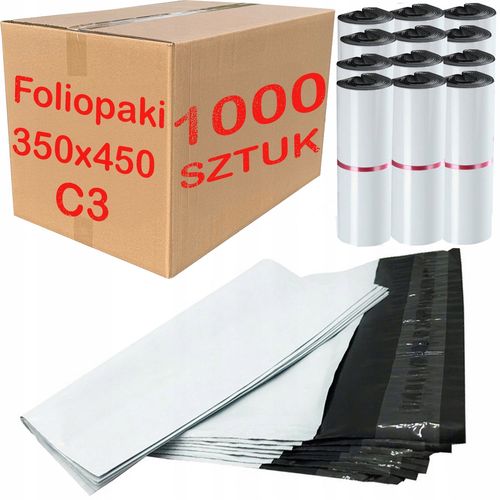 foliopaki kurierskie białe c3 350x450mm - 1000 szt. na Arena.pl