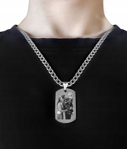 Nieśmiertelnik ze ZDJĘCIEM lub GRAWEREM Stal Nierdzewna +Pancerka na Arena.pl