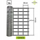 Siatka Ogrodzeniowa Leśna L 120/9/30 + skoble 50 m