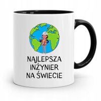 Dla Inżyniera Kubek Czarny Prezent Z Nadrukiem Ze Zdjęciem