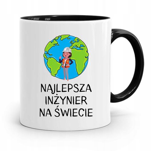 Dla Inżyniera Kubek Czarny Prezent Z Nadrukiem Ze Zdjęciem na Arena.pl