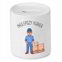 Skarbonka Dla Kuriera Najlepszy Kurier Prezent Z Nadrukiem Ze Zdjęciem