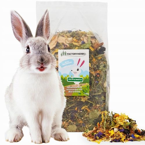 NIE BYLE BADYLE DLA KRÓLIKA FACTORYHERBS 1KG + gratis babka lancetowata na Arena.pl