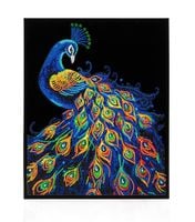 diamond dotz adults flocked neon peacock 3579