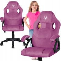 Fotel gamingowy obrotowy gracza welur krzesło do biurka wentylowane