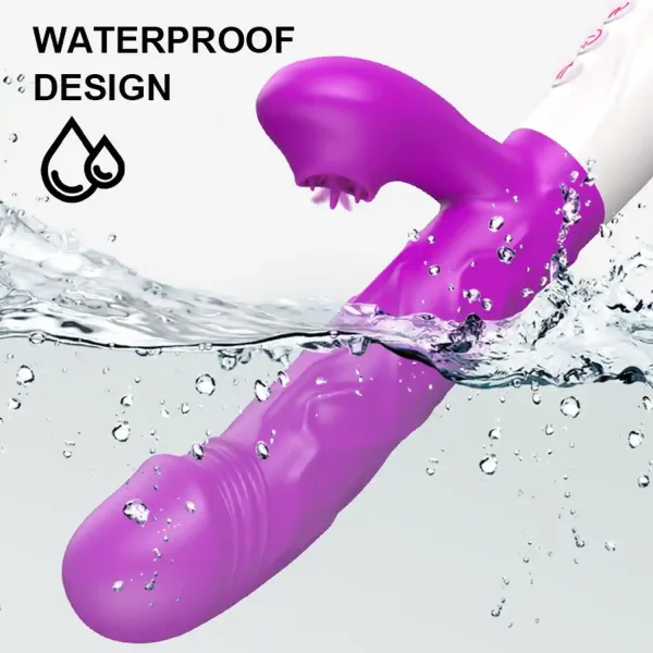 Wibrator- SiliconeTongue Vibrator, USB 10 Function zdjęcie 4