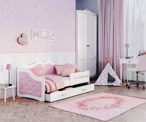 Łóżko tapicerowane 160x80 szuflada + materac LILI na Arena.pl