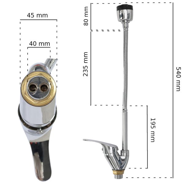 Zlew gospodarczy roboczy komora bateria dozownik zdjęcie 5