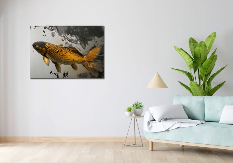 Obraz 100x70cm Spokojna Ryba Koi zdjęcie 2