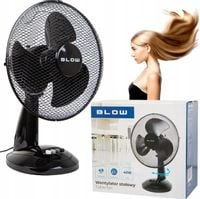 MOCNY WENTYLATOR CICHY WIATRAK BIURKOWY OBROTOWY 3 TRYBY OSCYLACJA 40W