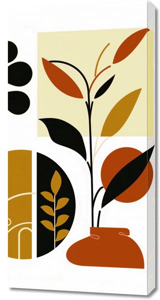 Obraz 50x100cm Kolaż Botaniczny zdjęcie 1
