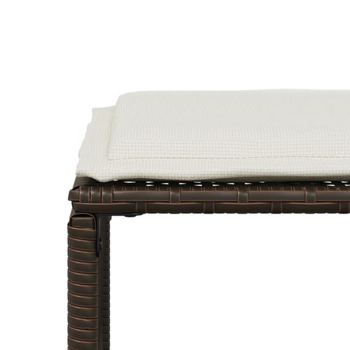 7-cz. zestaw mebli ogrodowych, z poduszkami, brązowy, rattan PE na Arena.pl