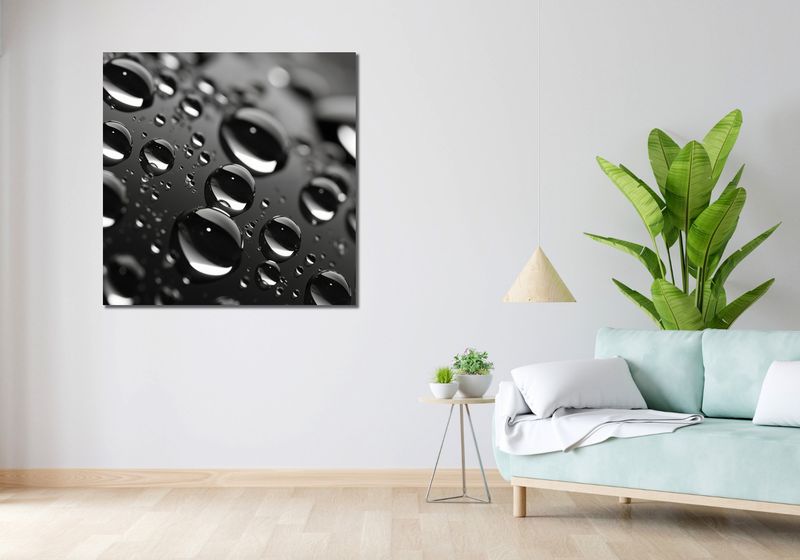 Obraz 100x100cm Mikrokosmos Kropelek zdjęcie 2