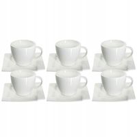 SERWIS KAWOWY FILIŻANKI DO KAWY HERBATY 220ml 12el