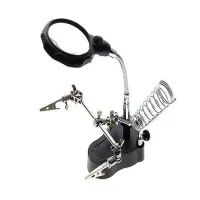 Lupa trzecia ręka uchwyt montażowy z podświetleniem diody led