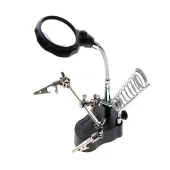 Lupa trzecia ręka uchwyt montażowy z podświetleniem diody led