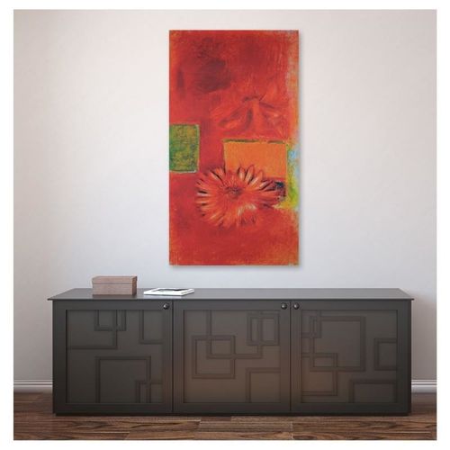 Deco Panel, Czerwony kwiat - abstrakcja 60x80 na Arena.pl