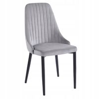 krzesło szare welurowe tapicerowane wysokie do salonu biura furnitex